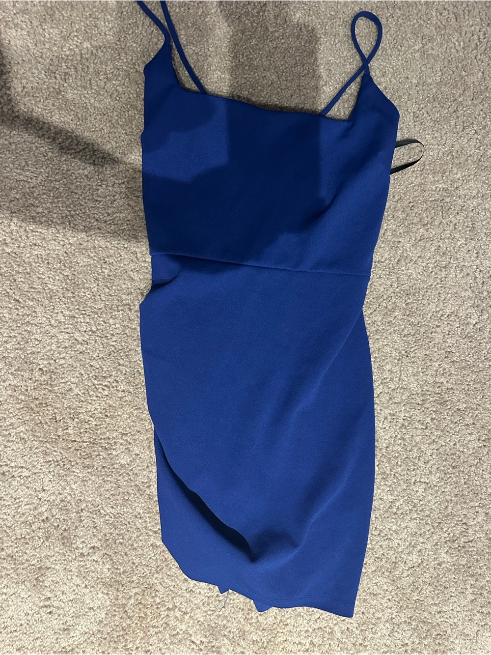 Windsor Cobalt Blue Spaghetti Strap Mini Dress